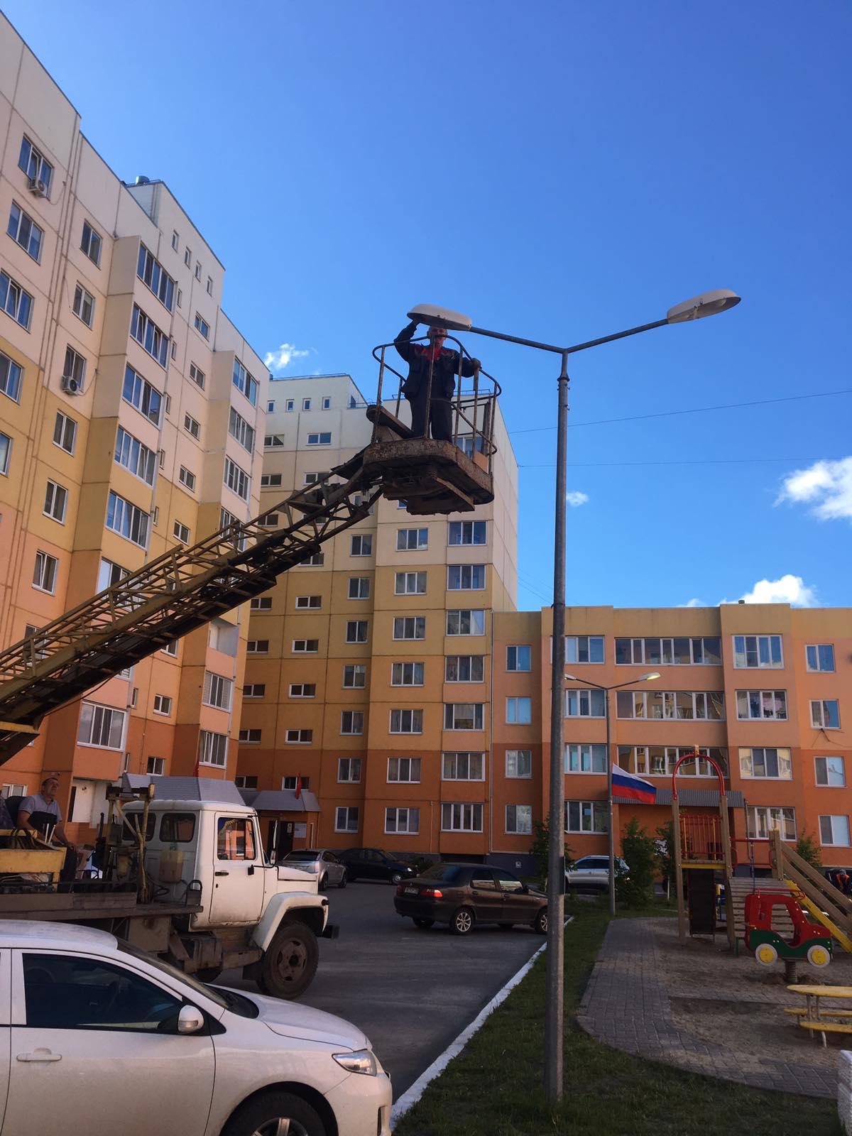 Замена ламп уличного освещения