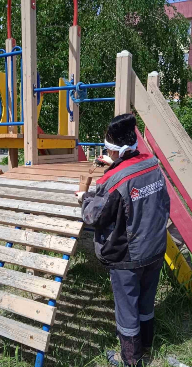 Покраска детского игрового оборудования