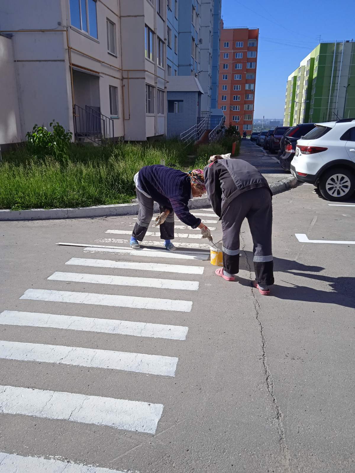 Дорожная разметка во дворах