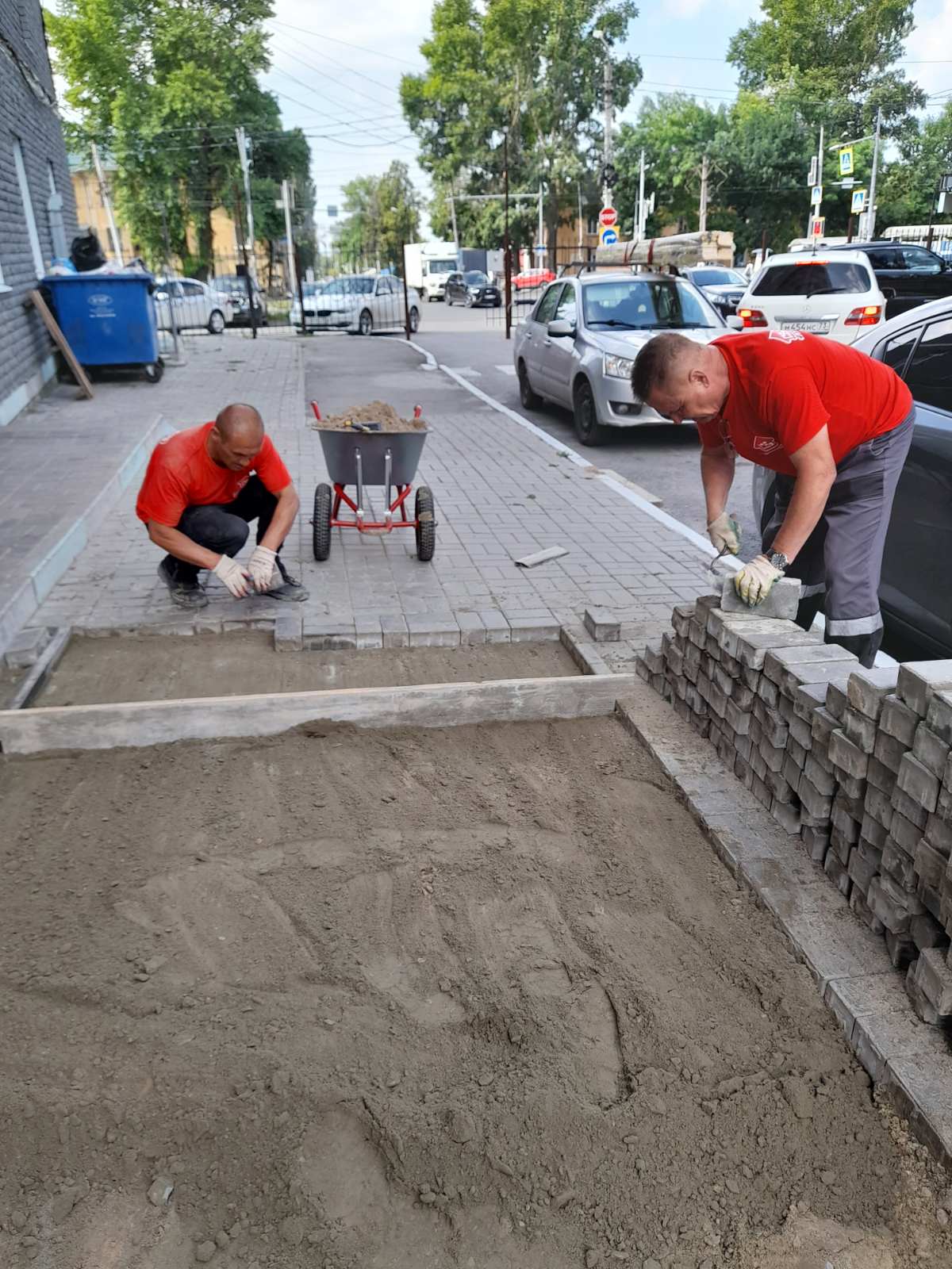 Тротуар из брусчатки