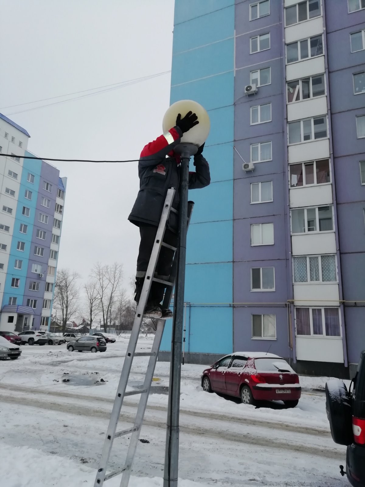 Замена ламп уличного освещения